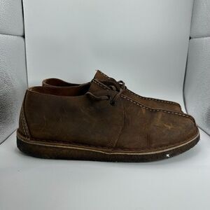 Clarks Originals Desert Treck Shoes Men Size 11.5 M Brown Suede Leather Gum Sole